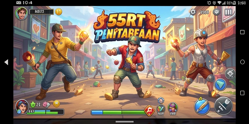 Tampilan menarik dari gameplay 55RT yang menantang.