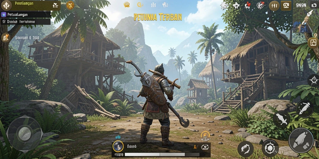 Tampilan menarik dari gameplay <strong>9N9N</strong> yang menggambarkan dunia terbuka.
