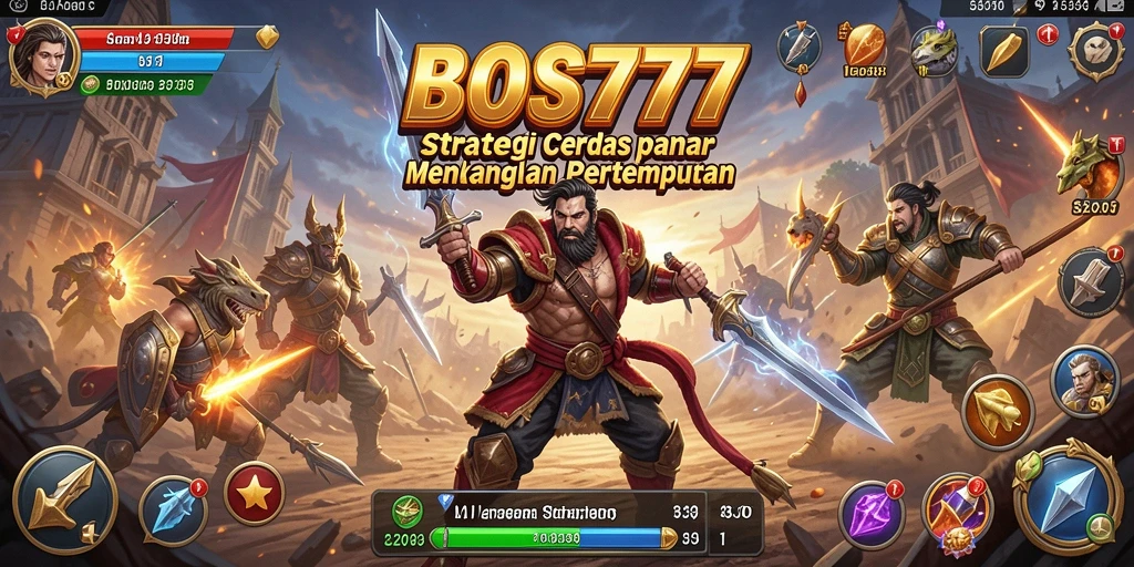 Tampilan gameplay mendebarkan dari BOS777 yang menunjukkan taktik bertempur.