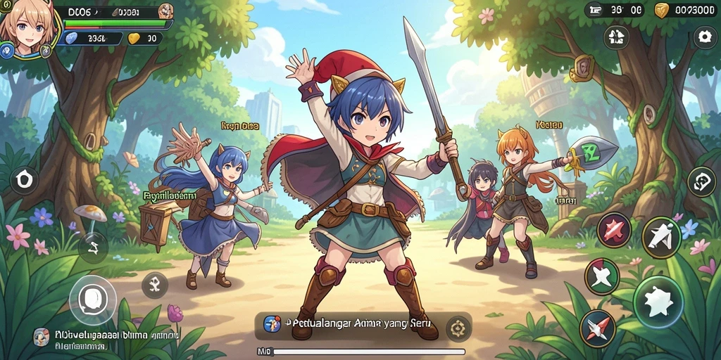 Tampilan gameplay D06 yang memukau dengan karakter anime favorit.