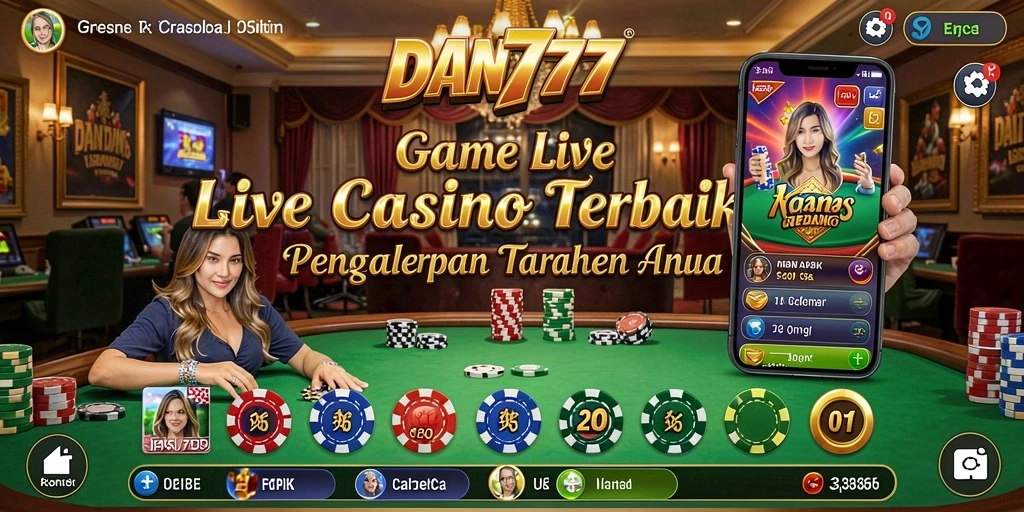 Tampilan gameplay Live Casino yang mendebarkan dan interaktif.