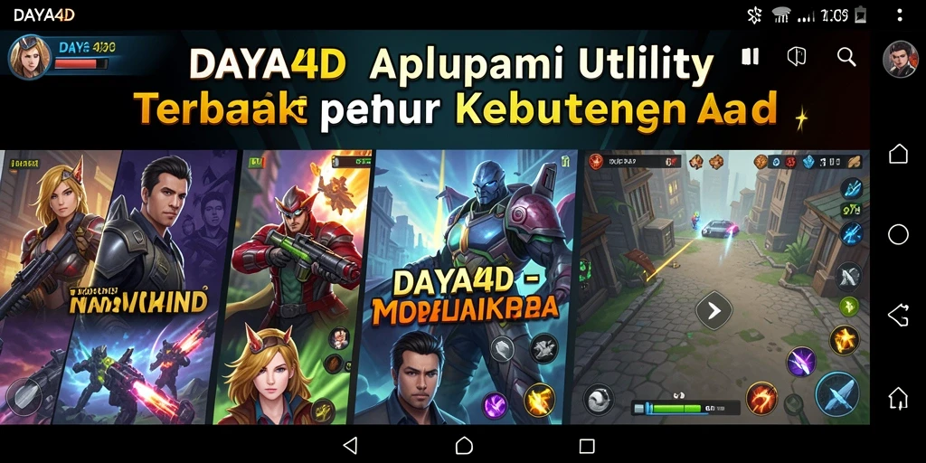 Screenshot utama DAYA4D menampilkan antarmuka pengguna yang sederhana dan fungsional.