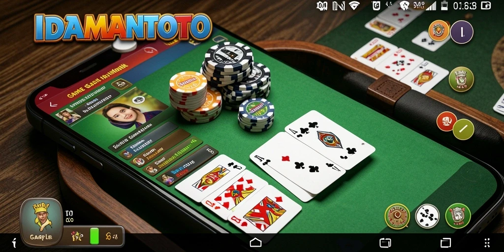 Tampilan gameplay seru dari IDAMANTOTO memperlihatkan keseruan bermain Gaple.