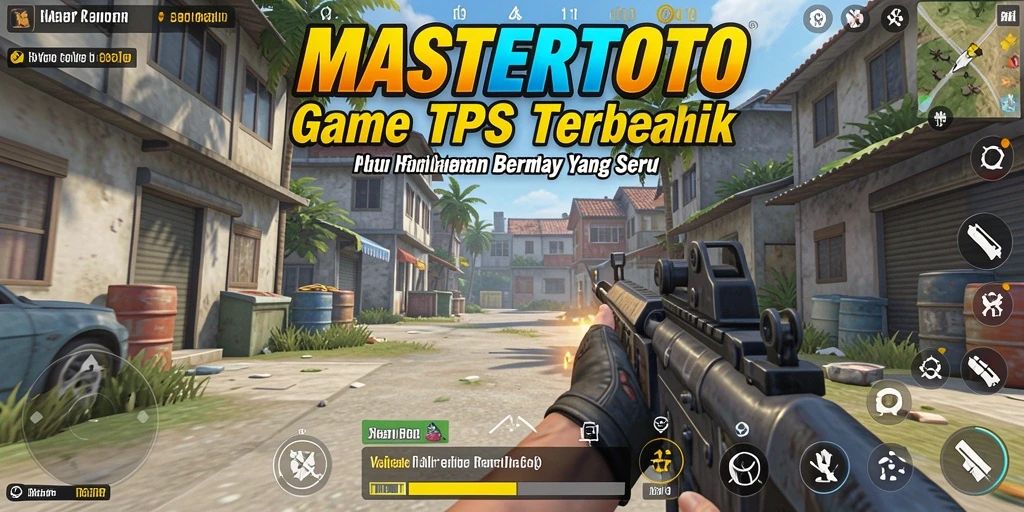 Screenshot utama MASTERTOTO menampilkan aksi tembak-menembak yang mendebarkan.