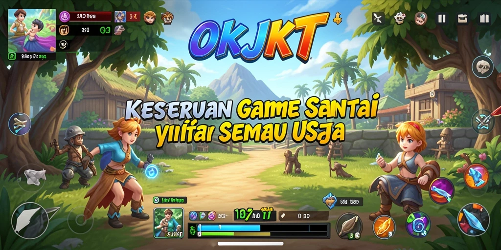 Tampilan gameplay menarik dari OKJKT yang menghibur.