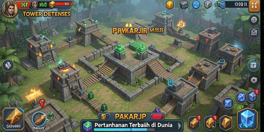 Gameplay menegangkan di PAKARJP dengan strategi Tower Defense yang seru.