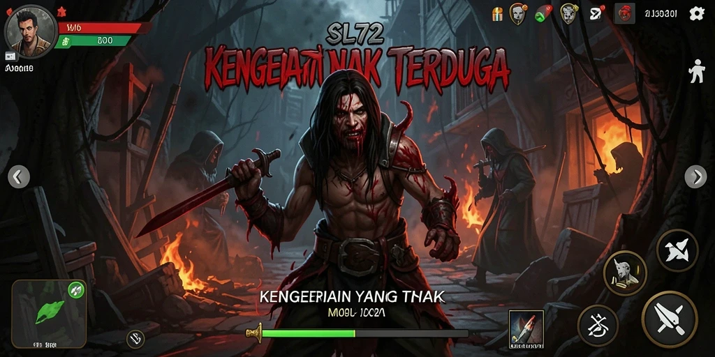 Tangkapan layar SL72 menampilkan ketegangan tinggi dengan monster yang menakutkan.