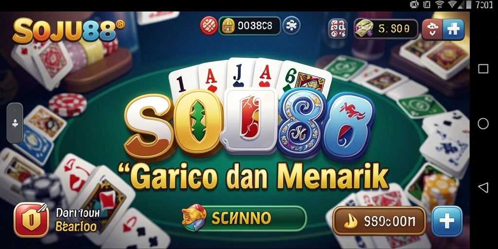 Tampilan gameplay SOJU88 yang menegangkan saat bermain Domino.