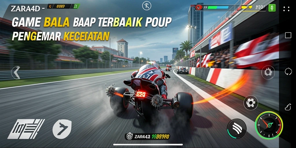Gameplay balap ZARA4D yang mendebarkan dan penuh aksi.